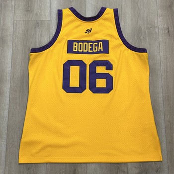 Men's Gold Los Angeles Lakers Hardwood Classics My Towns Bodega Jersey - Pre-Owned - view 4