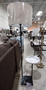 Marble tray floor lamp