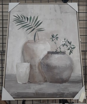 Framed Foliage Vase Canvas