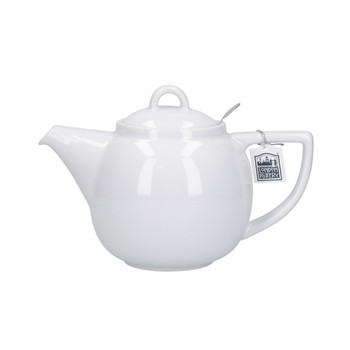 GEO INFUSER FILTER WHITE TEAPOT - 1.1 LITRES