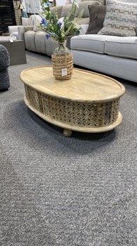 imani Natural Oval Coffee Table