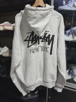 Stussy Grey Hoodie New York • Pre-Owned [8261] - view 2