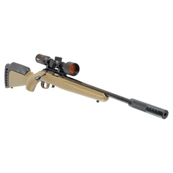 Ruger American Ranch Rimfire Blued 16" Threaded Tan .22 LR + Burris Fullfield IV Riflescope 2.5-10x42mm Illuminated Ballistic E3