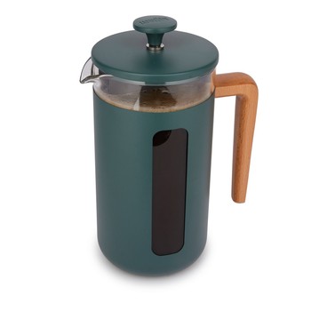 LA CAFETIERE PISA 8 CUP CAFETIERE WITH WOODEN HANDLE - GREEN