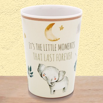 LITTLE MOMENTS CHILDREN'S MELAMINE BEAKER CUP