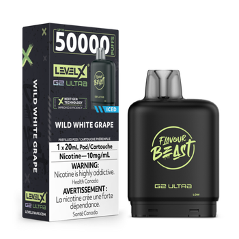 Level X Flavour Beast G2 Ultra 50K Pod - Wild White Grape Iced (10mg)