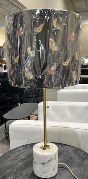 BIRD PRINT FABRIC SHADE LAMP