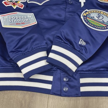 OVO x New Era MLB Los Angeles Dodgers Varsity Jacket Blue • Brand New [0211] - view 5