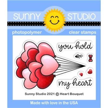 Sunny Studio Stamps Heart Bouquet Stamps - Auzz Trinklets N Crafts