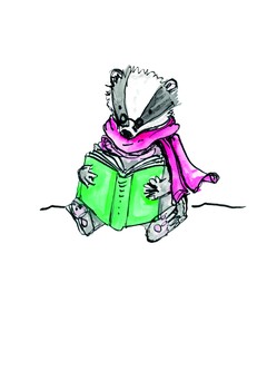 Portfolio- Badger With Book P375