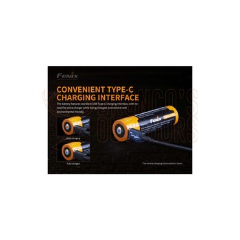 Fenix 21700 5000mAh Type-C USB Rechargeable