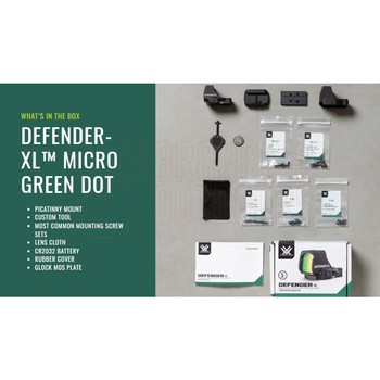 Vortex Defender - XL Micro Green Dot 3 MOA Dot