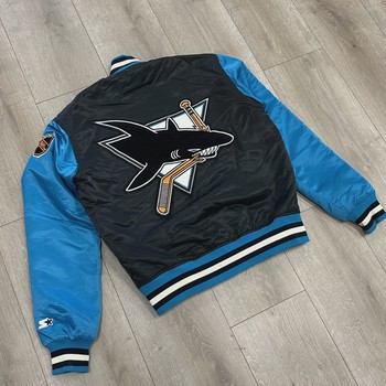 vintage 90s Starter San Jose Sharks bomber jacket • Pre-Owned [2135] - view 7