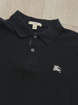 Burberry Brit Men's Cotton Piqué Polo Shirt blk • Pre-Owned [2316] - view 5