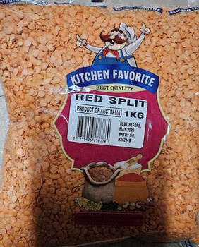 Kitchen Favourite Red Split Lentils 1kg