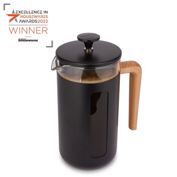 LA CAFETIERE PISA 8 CUP CAFETIERE WITH WOODEN HANDLE - BLACK