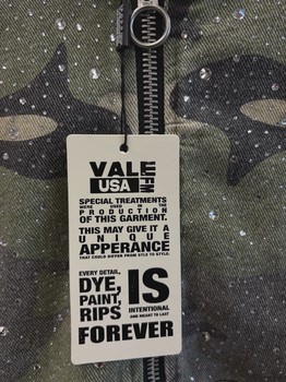 Vale Forever Crystal  Green Camo Work Jacket • Brand New [4644] - view 3
