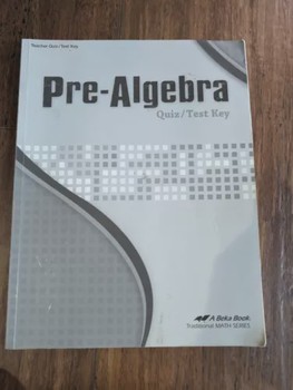 Used Pre-Algebra Quiz/Test Key 3rd Edition