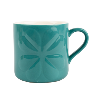 CARNABY EMBOSSED MUG - TEAL