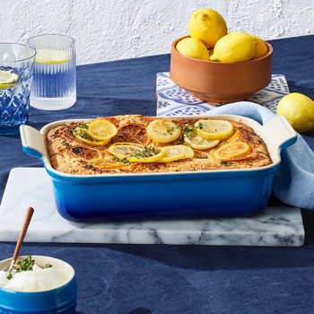 LE CREUSET HERITAGE MEDIUM OVEN DISH - AZURE BLUE
