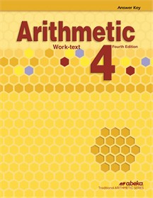 USED ABEKA ARITHMETIC 4 TEACHER'S EDITION-WORKTEXT ANSWER KEY  4TH EDITION