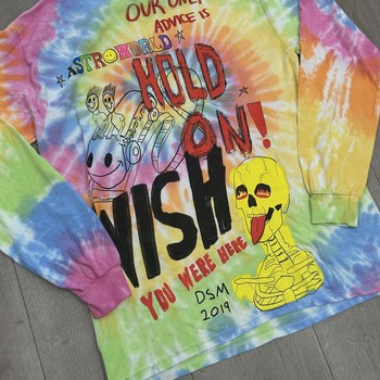 Travis Scott Astroworld x DSM Down To Earth Tee Tie Dye • Brand New [1844] - view 2