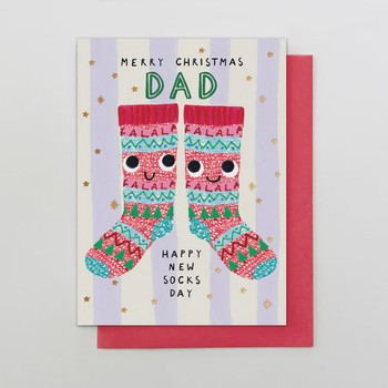 Stop The Clock - dad christmas socks - IC35