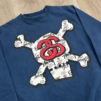 Stüssy SS Skull and Crossbones graphic crewneck sweatshirt - Pre-Owned - view 4