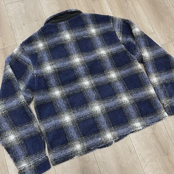 Stüssy Shadow Plaid Sherpa Zip Shirt • Pre-Owned [9703] - view 2