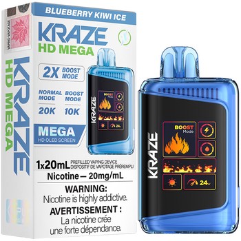 Kraze HD Mega 20K Kraze HD Mega - Blueberry Kiwi Ice