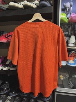 Supreme Orange Mesh Baseball Jersey (Custom) size S • Pre-Owned [2164] - view 2