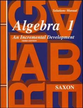 SAXON ALGEBRA 1 SOLUTIONS MANUAL 3rd Edition