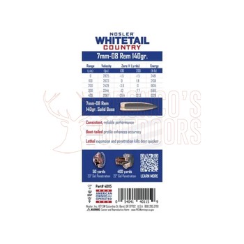 Nosler Whitetail Country 7mm-08 140gr