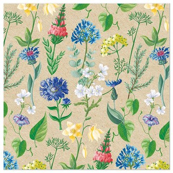 Artebene - Wild Flowers Brown Napkin - 133507