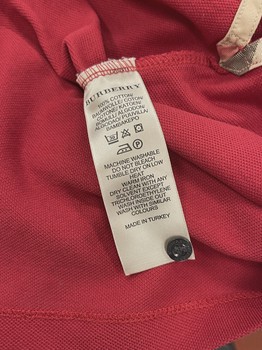 Burberry Brit Men's Cotton Piqué Polo Shirt red • Pre-Owned [6758] - view 3