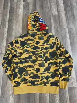 BAPE 1st Camo Shark Full Zip Hoodie Yellow L • Pre-Owned [5674] - view 2