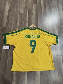 Nike Brazil 1998 Reissue Ronaldo Soccer Replica Jersey • Brand New [0966] - view 3