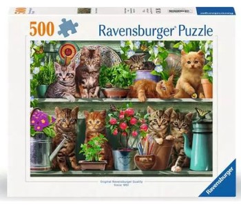 Ravensburger - Cats on the Shelf 500 Pc Puzzle - 12000205