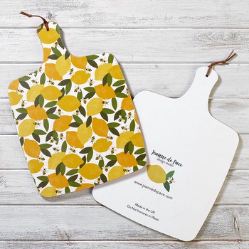 LEMON AND BEES MELAMINE KITCHEN BOARD