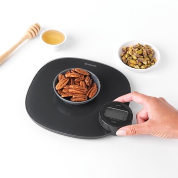 BRABANTIA KITCHEN SCALES PLUS - DARK GREY