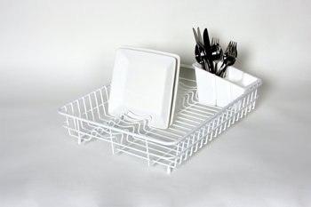 LARGE DISH DRAINER - WHITE