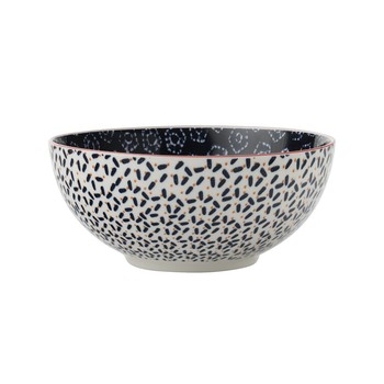 BOHO DAMASK 18CM BOWL - NAVY