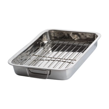 STAINLESS STEEL 29 X 41CM ROASTER WITH RACK