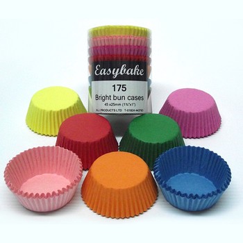 BRIGHT COLOURED BUN CASES - PACK OF 175