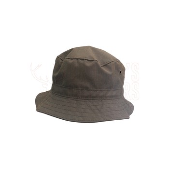 Selke 111 Cotton Oilskin Bucket Hat Brown