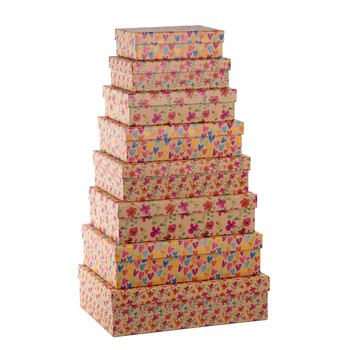 Artebene -Hearts and Flowers Gift Boxes 8pc Set-171957