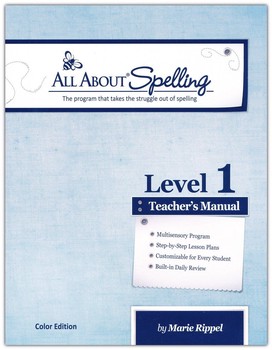 All About Spelling Level 1 Teacher's Manual COLOR Edition