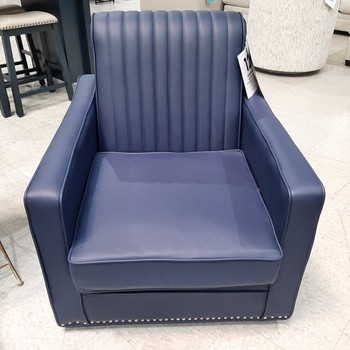 CARTER NAVY SWIVEL ACCENT CHAIR