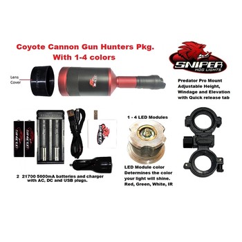 Sniper Hog Light Coyote Canon Hunters Kit in Red LED