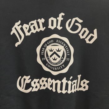 Men's Fear of God Essentials Heavy Fleece Vintage Shrunken Hoodie • Brand New [6743] - view 4